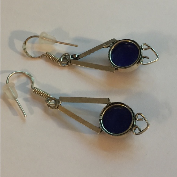 🌀Lapis 925 Sterling Silver Earrings🌀 - Picture 3 of 5
